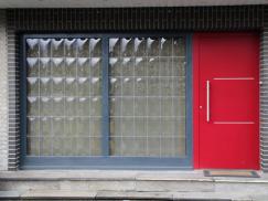 Aluminium Haustür in rot in Nettetal