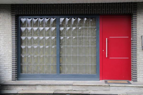 Aluminium Haustür in rot in Nettetal